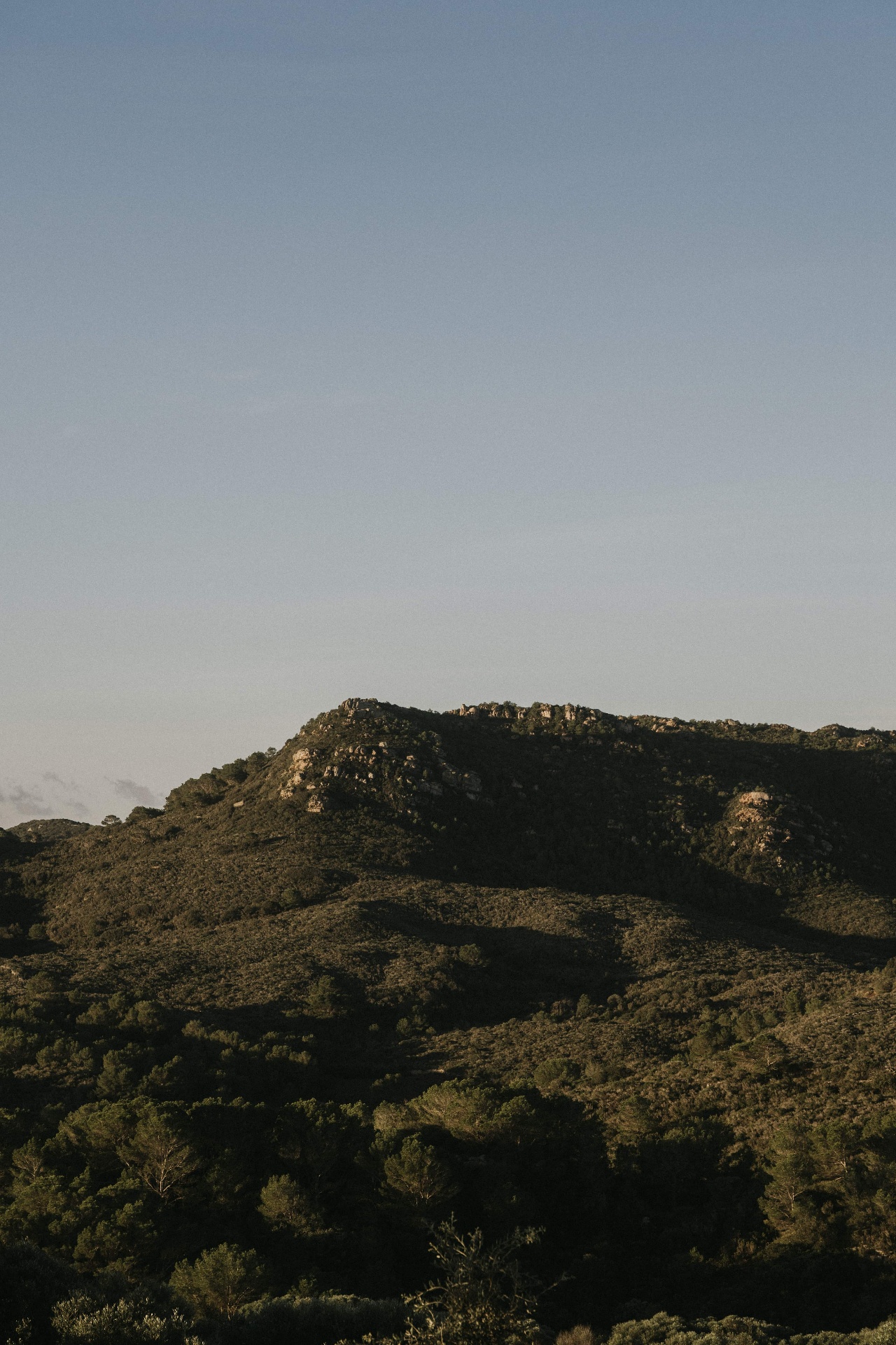 Mediterranean hills at golden hour